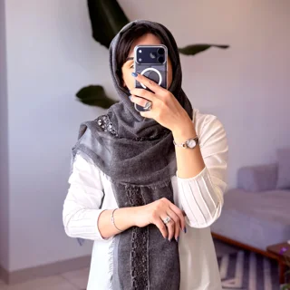 شال حصیری دانتل دار