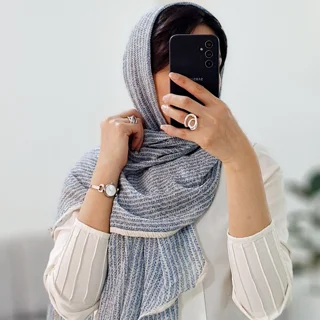 شال گندمی لبه ماهی